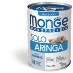 Monge Monoproteico Paté 400g – Alimento Umido Monoproteico per Cani Adulti - Solo Aringa - Adult