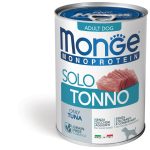 Monge Monoproteico Paté 400g – Alimento Umido Monoproteico per Cani Adulti - Solo Tonno - Adult