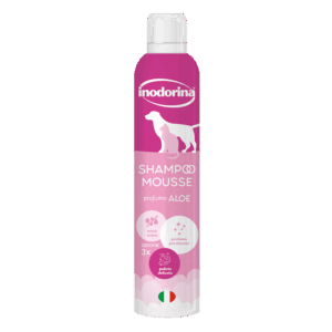 Inodorina Shampoo Mousse a Secco Aloe Vera 300ml per Cani e Gatti