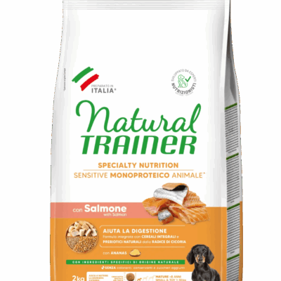 Trainer Sensitive Small&Toy Mature con Salmone e Cereali Integrali 2kg