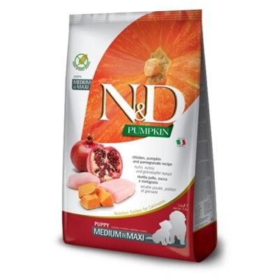 N&D Pumpkin Puppy Medium/Maxi Pollo e Melograno 12Kg