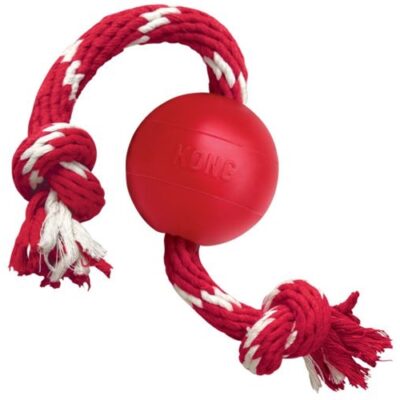 KONG Ball with Rope - Palla con Corda per Cani