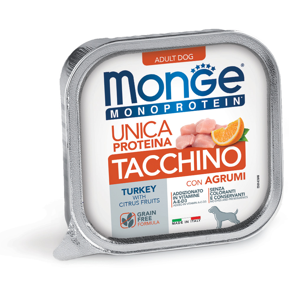 Monge Monoproteico Adult Tacchino e Agrumi 150gr
