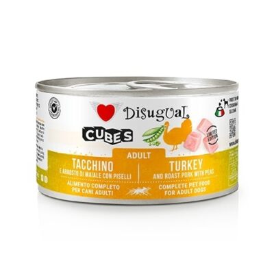 DISUGUAL SMALL CUBES TACCHINO, ARROSTO DI MAIALE E PISELLI 150 GR
