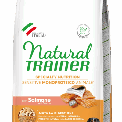 Trainer Sensitive Medium&Maxi Mature con Salmone e Cereali Integrali 12kg