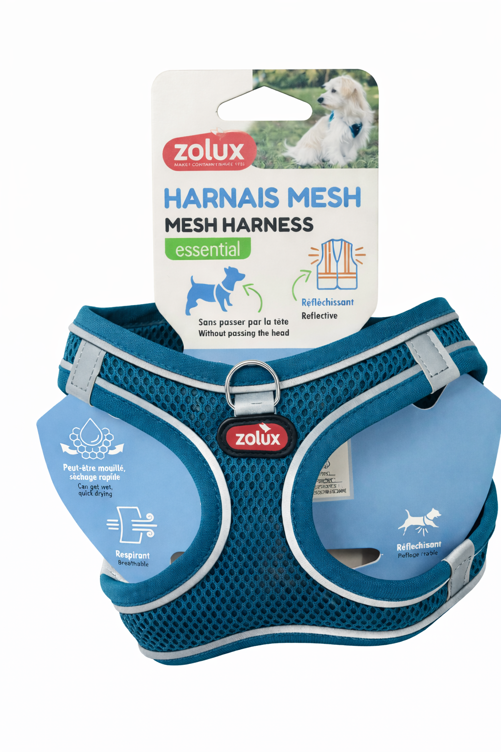 Zolux Pettorina Mesh, Taglia M - M - ACQUAMARINA