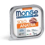 Monge Monoproteico Paté 150g – Alimento Umido Monoproteico in Vaschetta per Cani Adulti - Solo Anatra