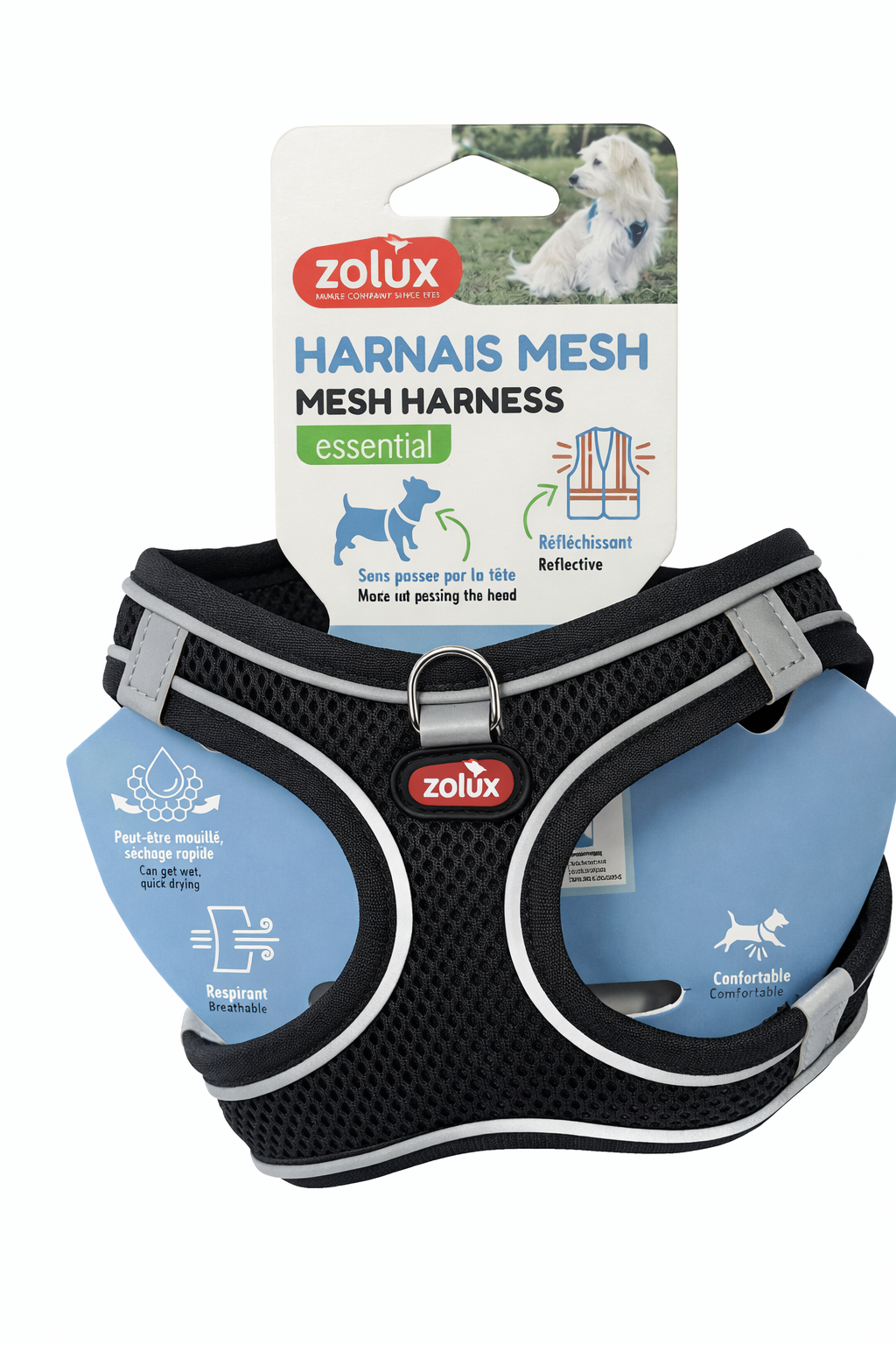 Zolux Pettorina Mesh, Taglia M - M - NERO