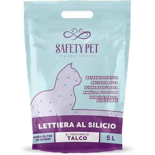 Safety Pet Lettiera ai Cristalli di Silicio al Talco per Gatti - 16lt
