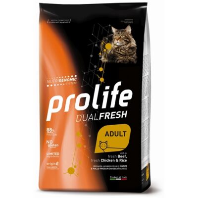 PROLIFE CAT DUAL FRESH MANZO E POLLO 7KG