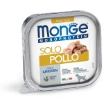 Monge Monoproteico Paté 150g – Alimento Umido Monoproteico in Vaschetta per Cani Adulti - Solo Pollo