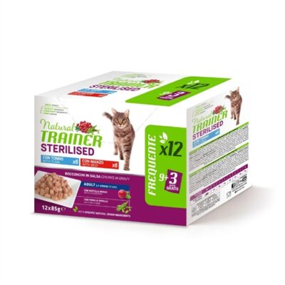 Natural Trainer Multipack Sterilised Tonno/Manzo 12x85g