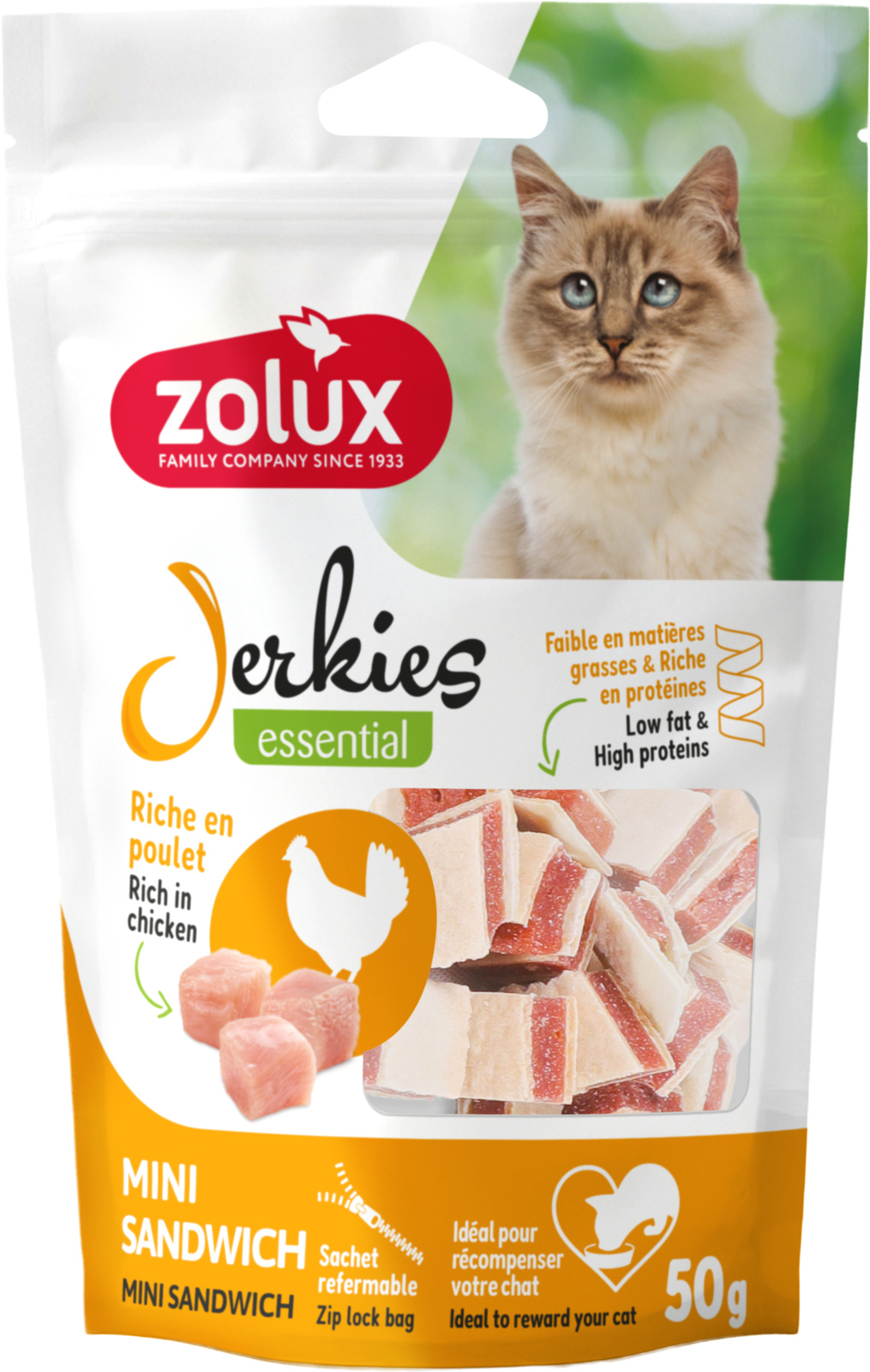 Zolux Jerkies Snack Sandwich di Pollo 50g