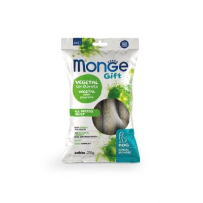 Monge Gift All Breeds Vegetal con Clorella e Menta Dental Sponges 210g