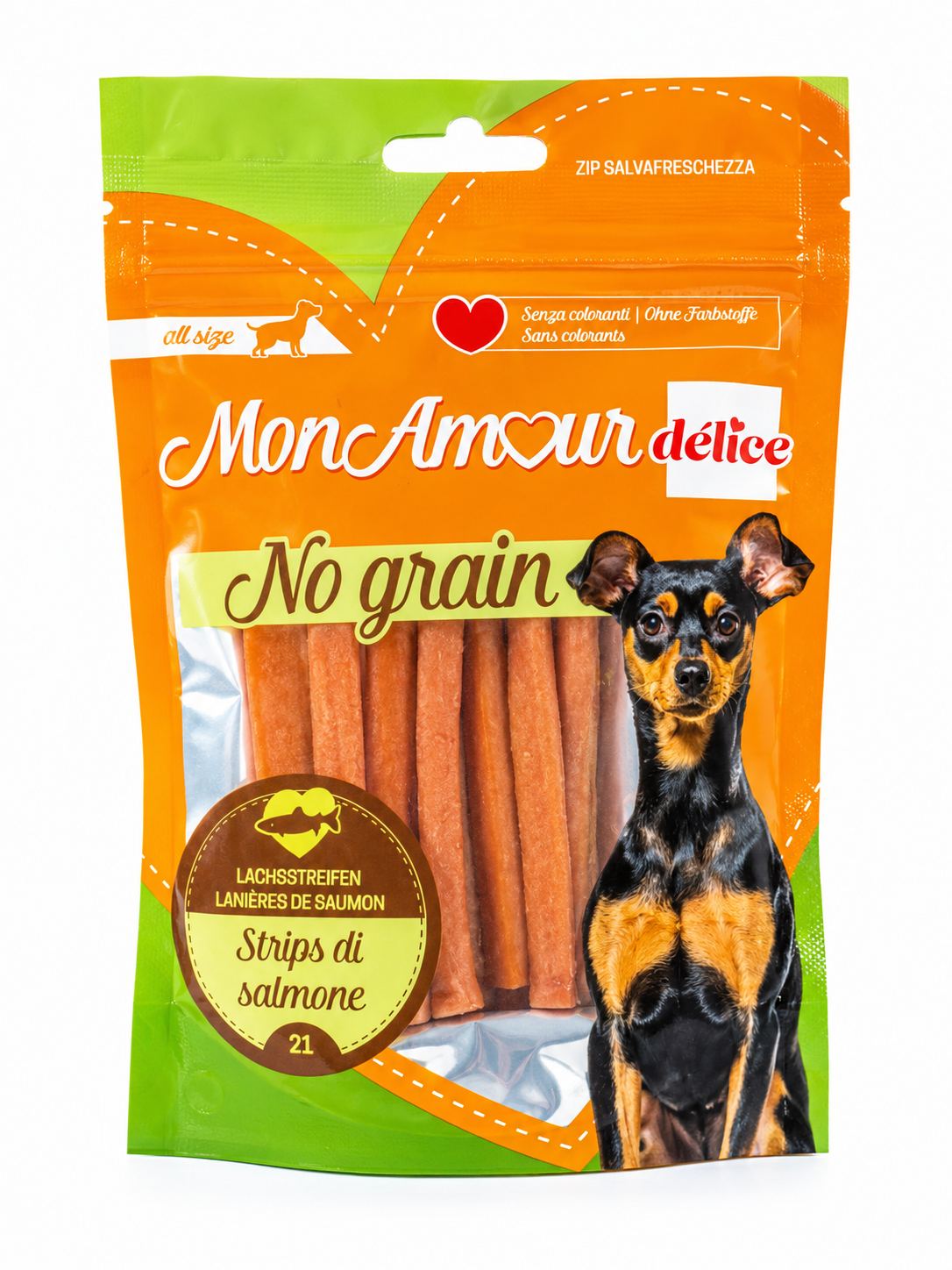 MonAmour Delice Strips di Salmone 100g
