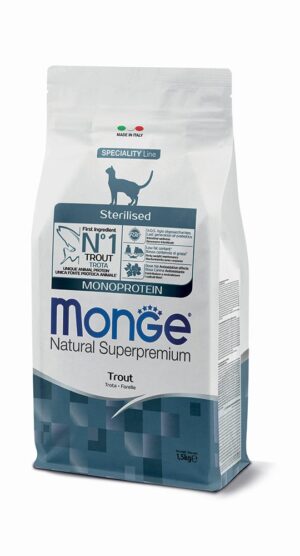 Monge Natural Superpremium Sterilised Monoprotein Trota