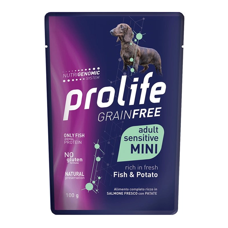 Prolife Sensitive GrainFree Adult Pesce e Patate Mini 100g