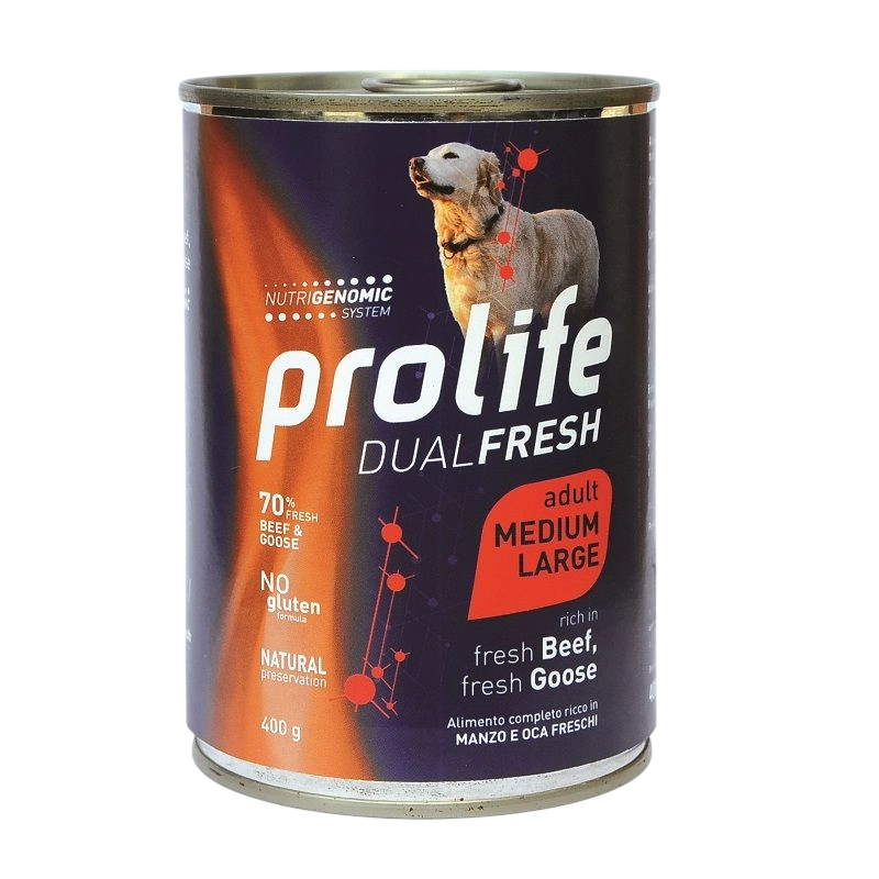 Prolife Dual Fresh Adult M/L Manzo e Oca 400g