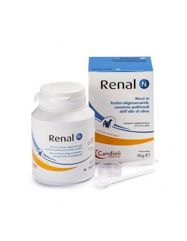 Renal N Integratore per Cani e Gatti 70 g – Supporto della Funzione Renale e del Benessere Urinario