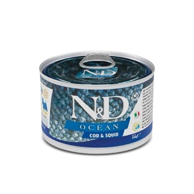 N&D Ocean Adult Merluzzo e Calamaro 140g - Cibo Umido per Cani