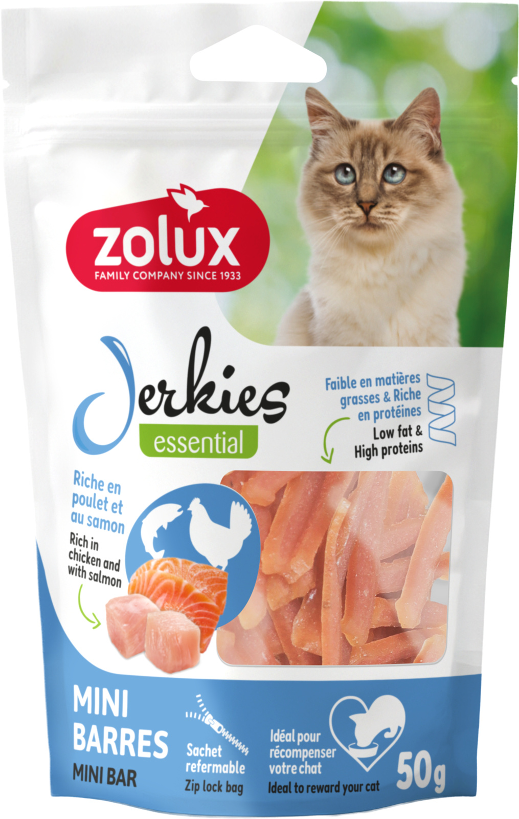 Zolux Jerkies Snack Barrette di Pollo e Salmone 50g