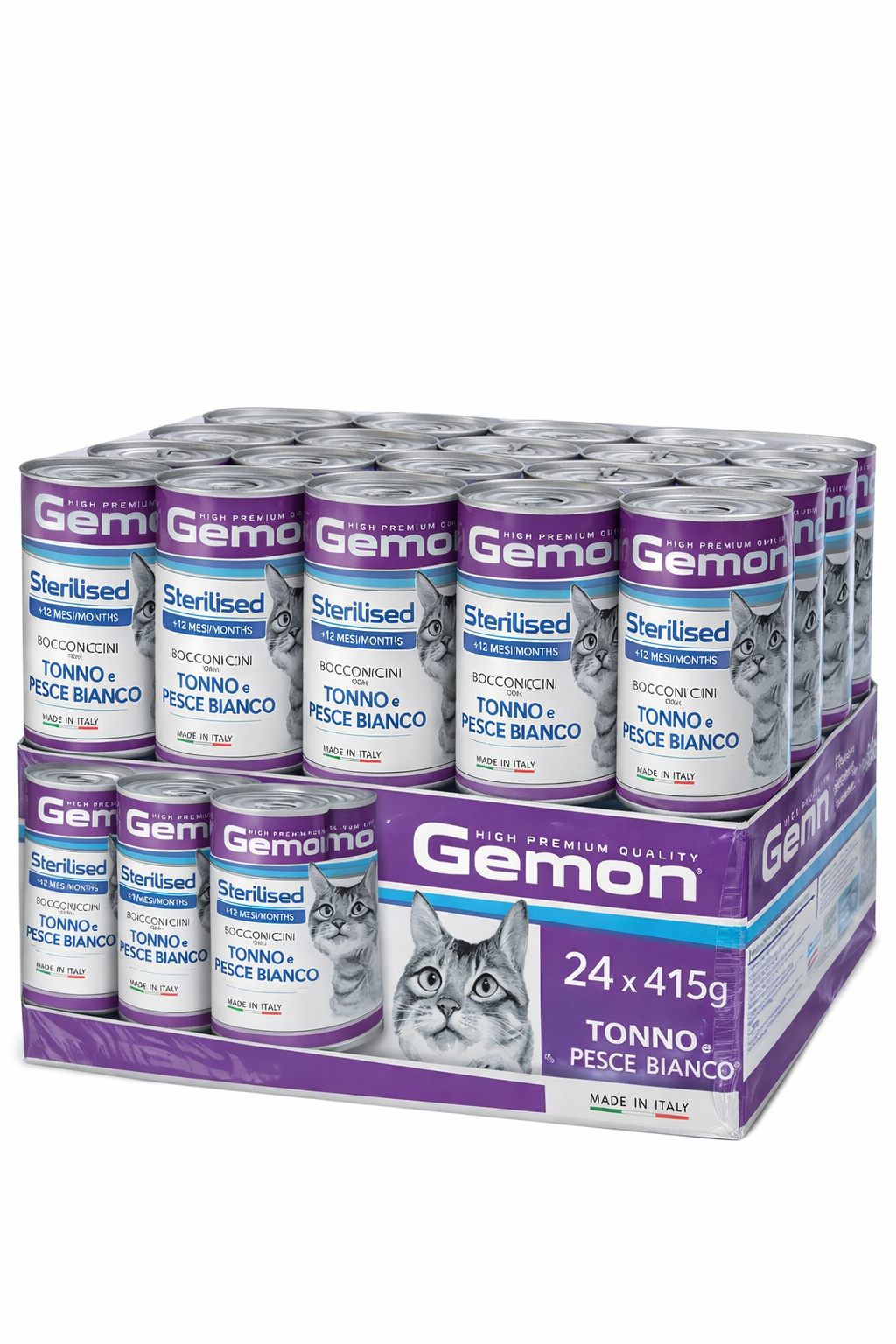 Gemon Bocconcini Sterilised Tonno e Pesce Bianco 24x415g