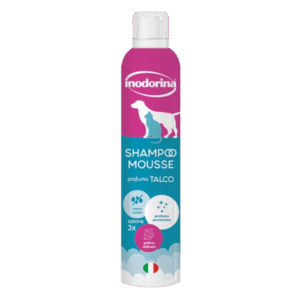 Inodorina Shampoo Mousse a Secco Talco 300ml per Cani e Gatti