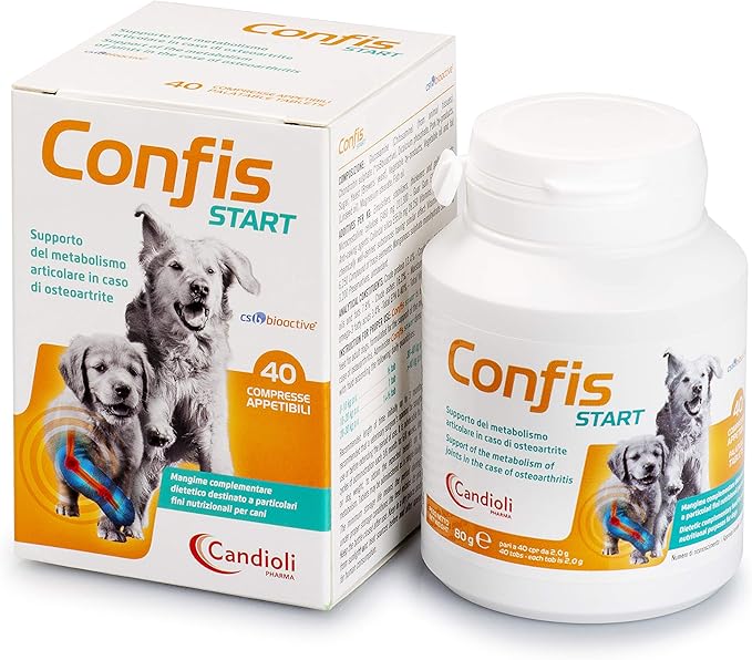 Confis Start Integratore Articolare per Cani 40 Compresse – Supporto a Mobilità, Articolazioni e Cartilagini