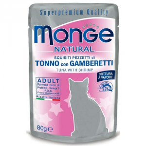 Monge Bustine Tonno e Gamberetti 80g