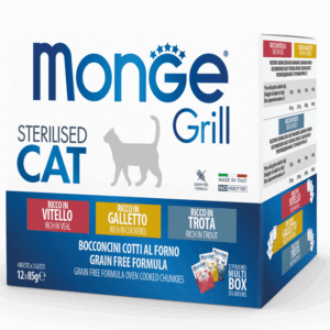 Monge Multipack Grill Sterilised - Galletto, Trota e Vitello 12x85g