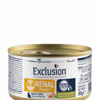 Exclusion Renal Fase 2 Maiale, Piselli e Riso 85gr