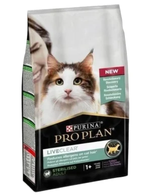 Purina Proplan Liveclear Adult Sterilised Tacchino 1,5Kg