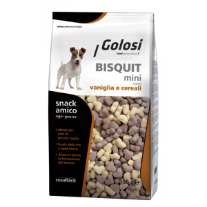 Golosi Biscotti Mini Vaniglia e Cereali per Cani - 300g