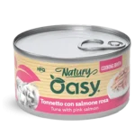 Oasy Natury in Brodo 85g - Tonnetto con Salmone Rosa