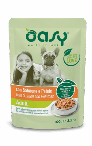 Oasy Straccetti Adult Manzo e Carote 100g