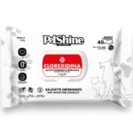 Salviette Detergenti Pet Shine 40pcs - Clorexidina