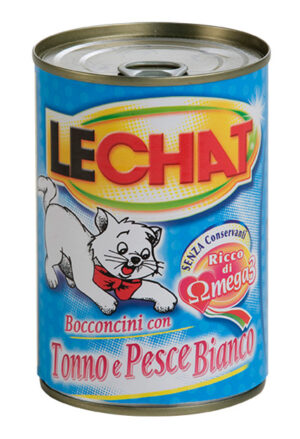 LECHAT ADULT BOCCONCINI CON TONNO E PESCE BIANCO 720G