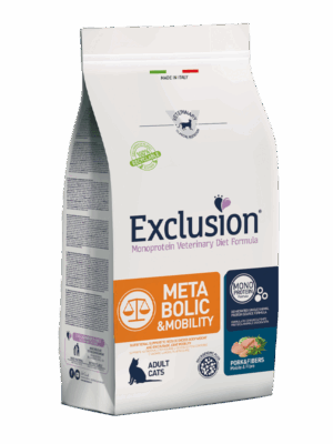 Exclusion Cat Metabolic & Mobility Maiale e Fibre 300g