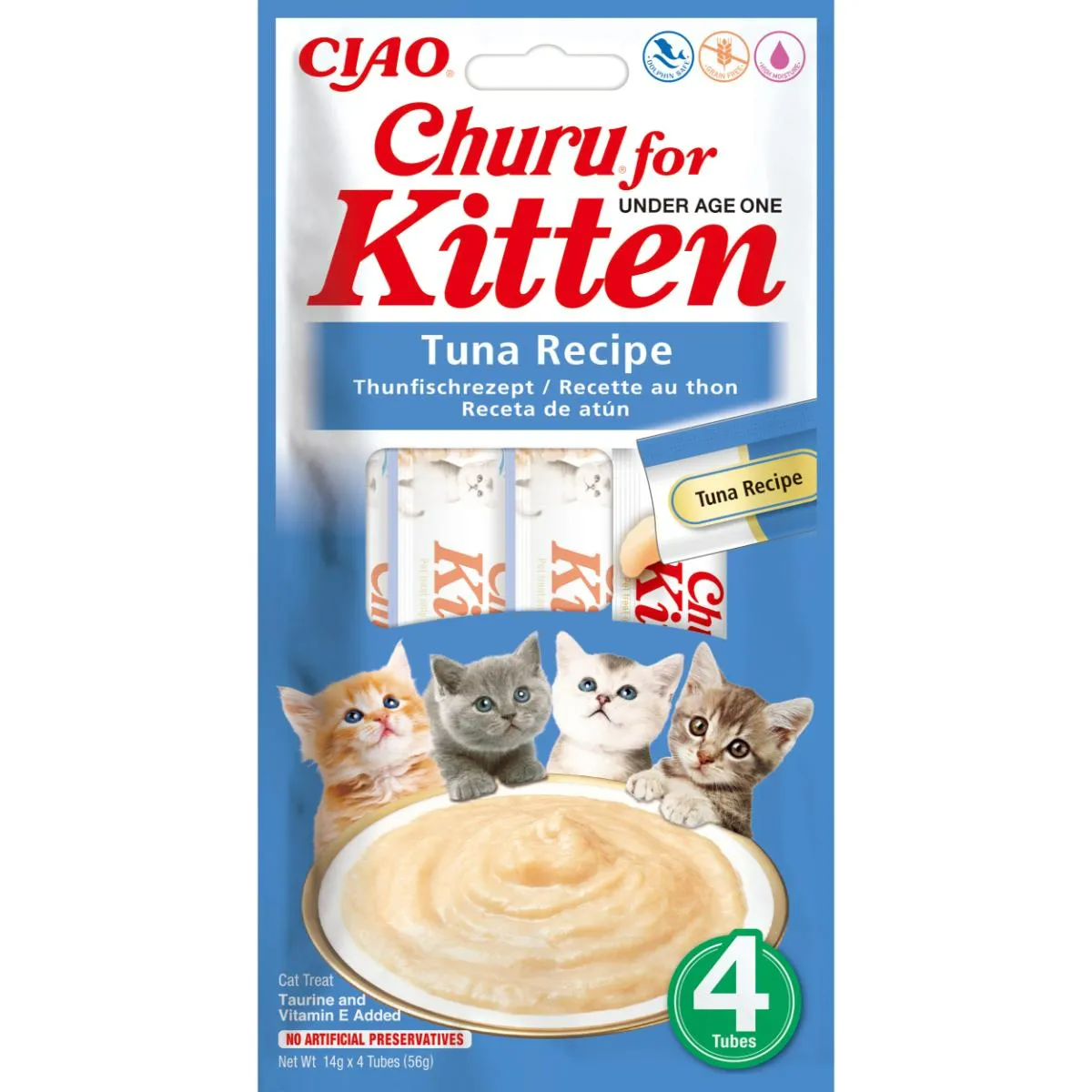 Churu Snack Cremoso Kitten con Tonno 4x14g