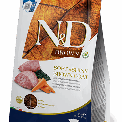 N&D Brown Puppy Mini Agnello, Spirulina e Carote 1,5kg