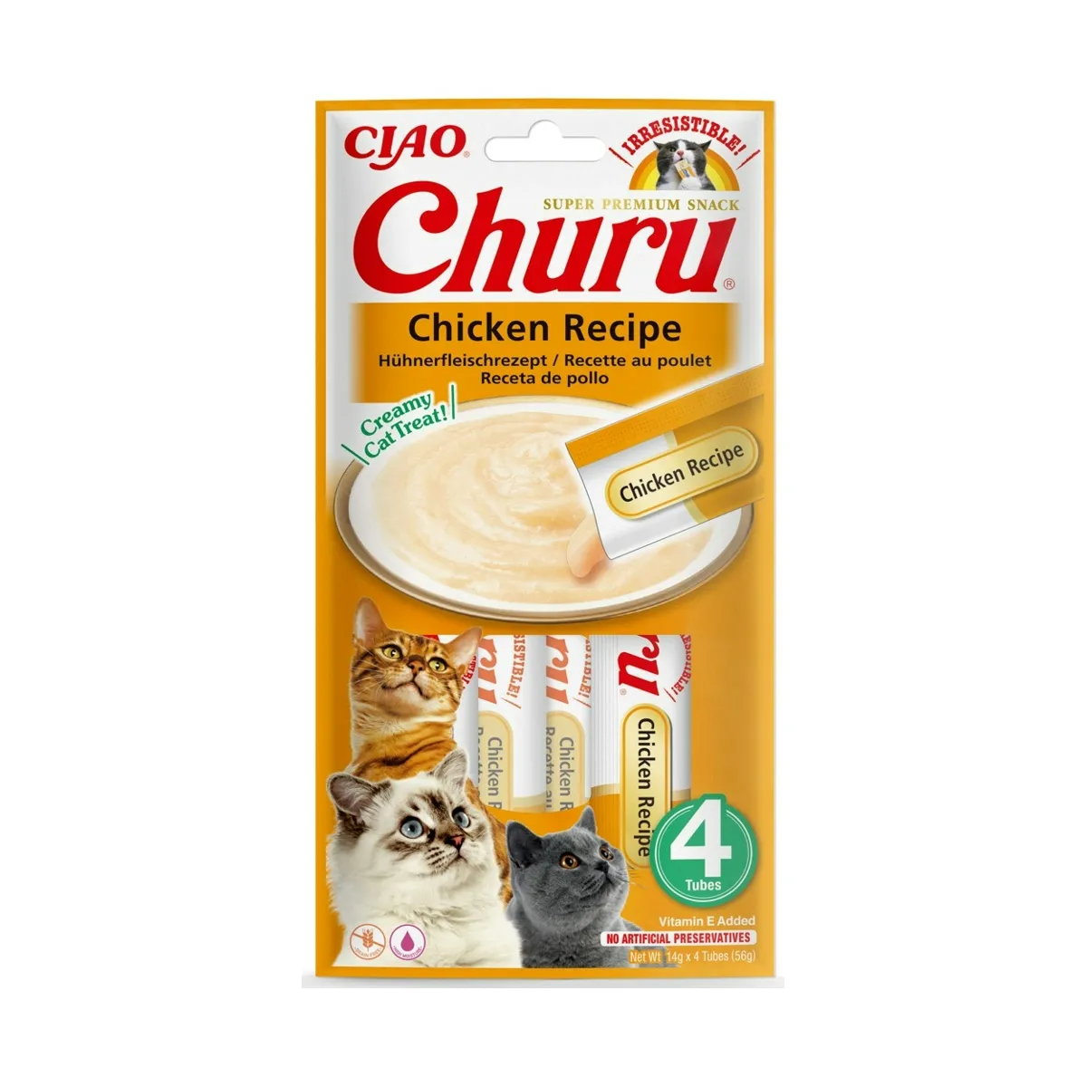 Churu Snack Cremoso con Pollo 4x14g